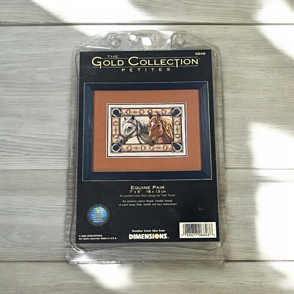 NWT Dimensions The Gold Collection Petites Equine Pair Counted Cross Stitch Kit